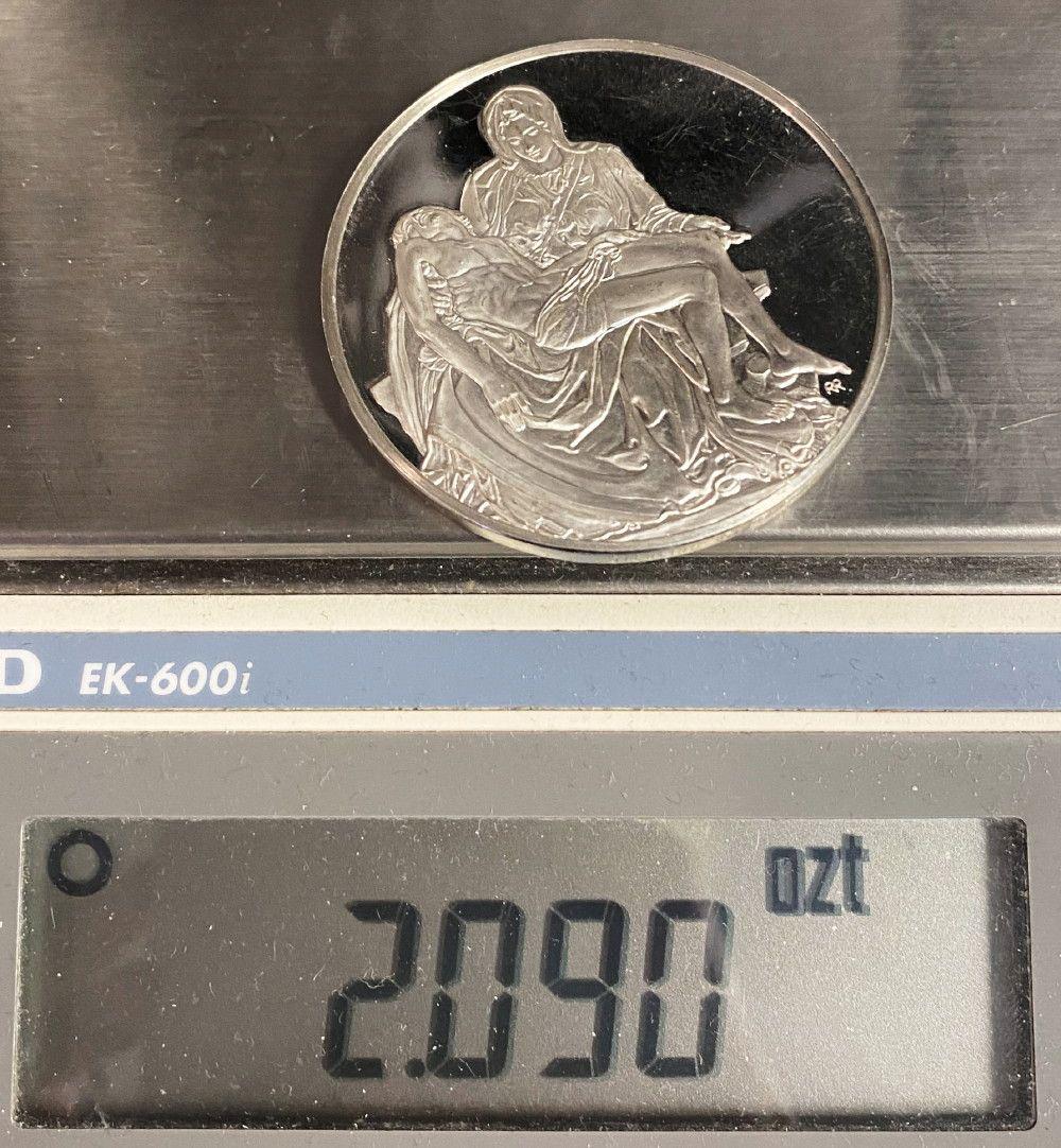 "Pieta" Huge Silver Proof Medal (1 of 4)