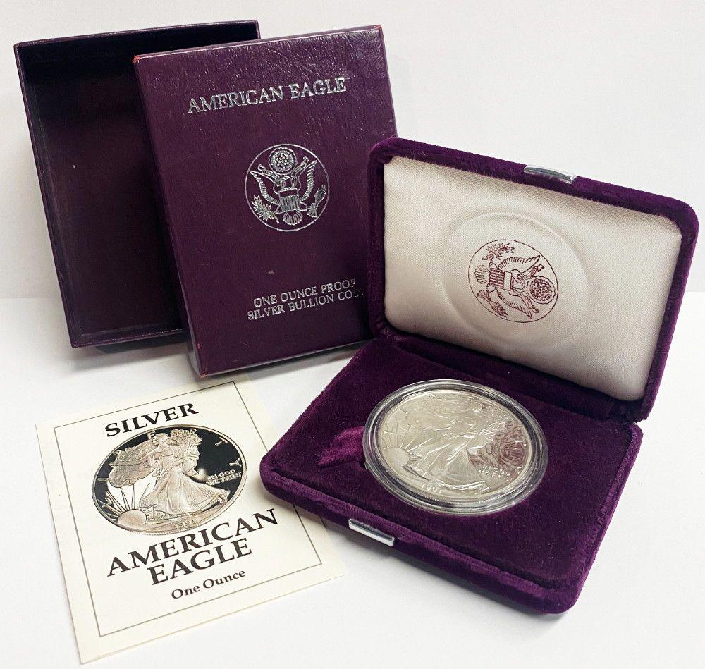 Proof 69 1991 American Silver Eagle OGP (1 of 5)