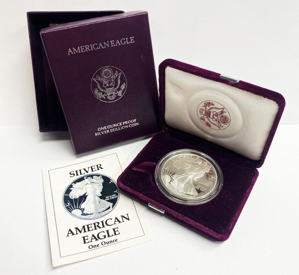 Proof 69 1990 American Silver Eagle OGP (1 of 5)