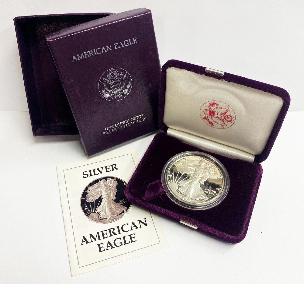 Proof 69 1987 American Silver Eagle OGP (1 of 5)