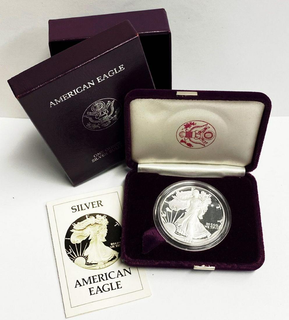 Proof 69 1986 American Silver Eagle OGP (1 of 5)