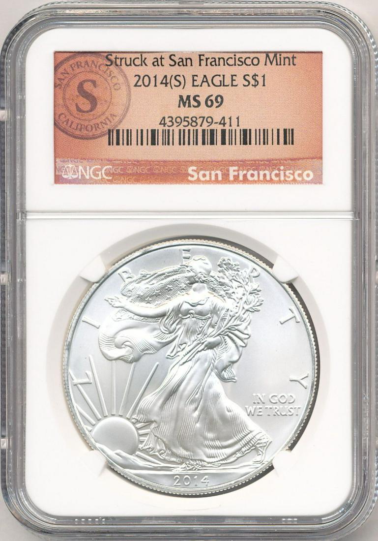 2014-S American Silver Eagle NGC MS69 (1 of 2)