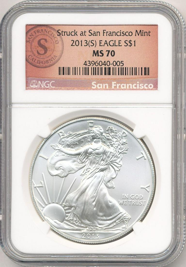 2013-S American Silver Eagle NGC MS70 (1 of 2)