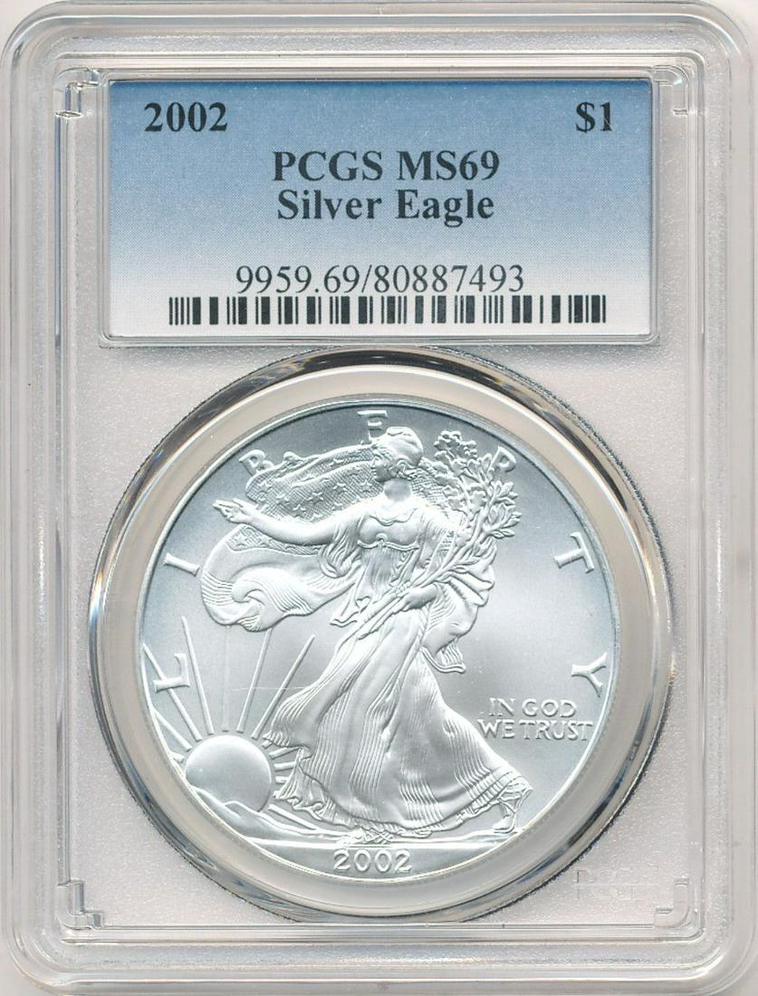 2002 American Silver Eagle PCGS MS69 (1 of 2)