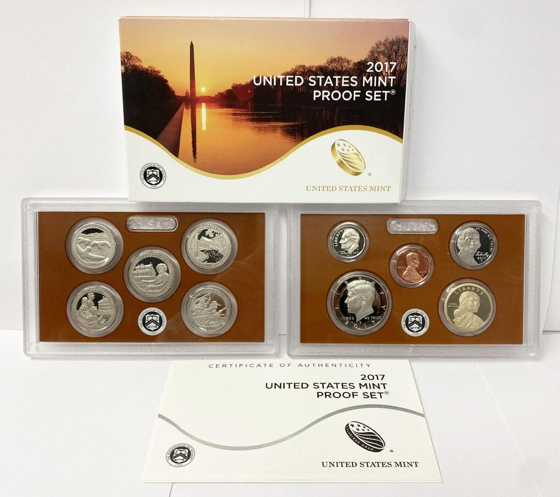 2017 United States Mint 10-Coins Proof Set w/ Box & COA (1 of 2)