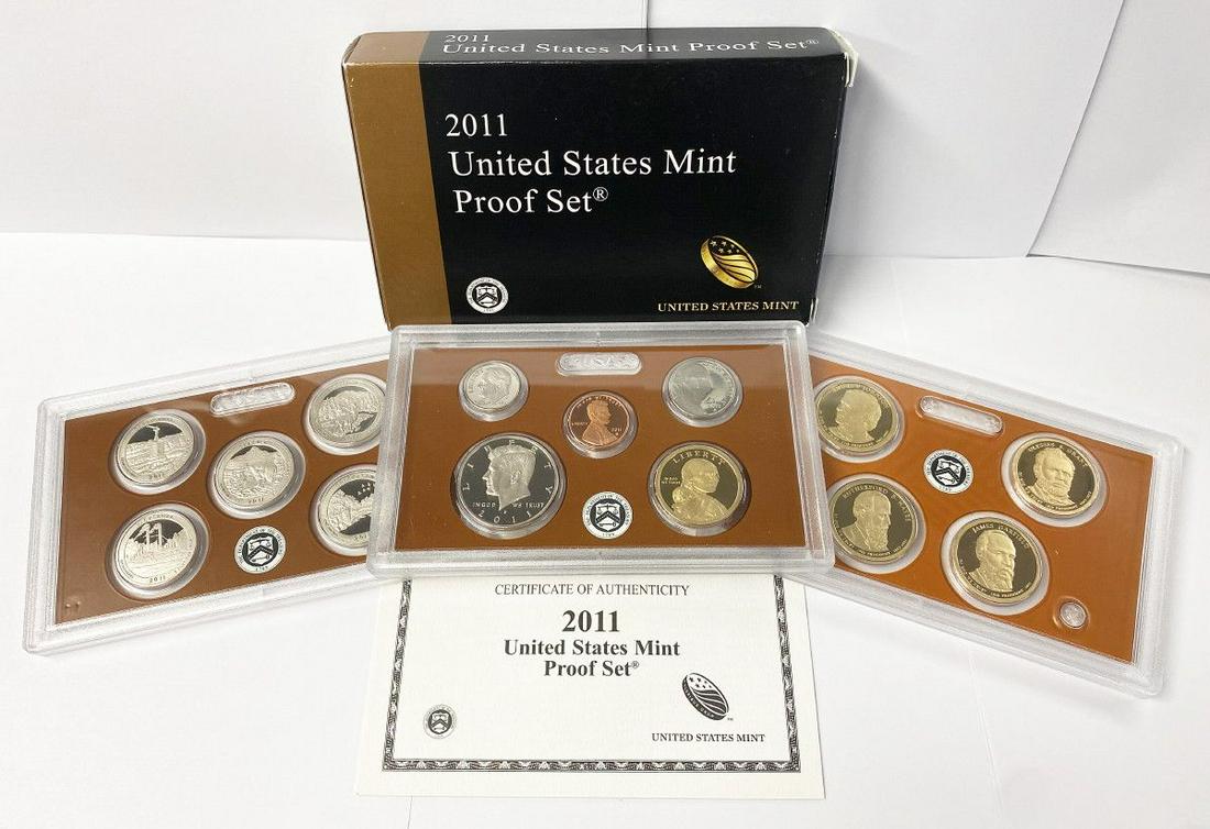 2011 United States Mint 14-Coins Proof Set w/ Box & COA (1 of 2)