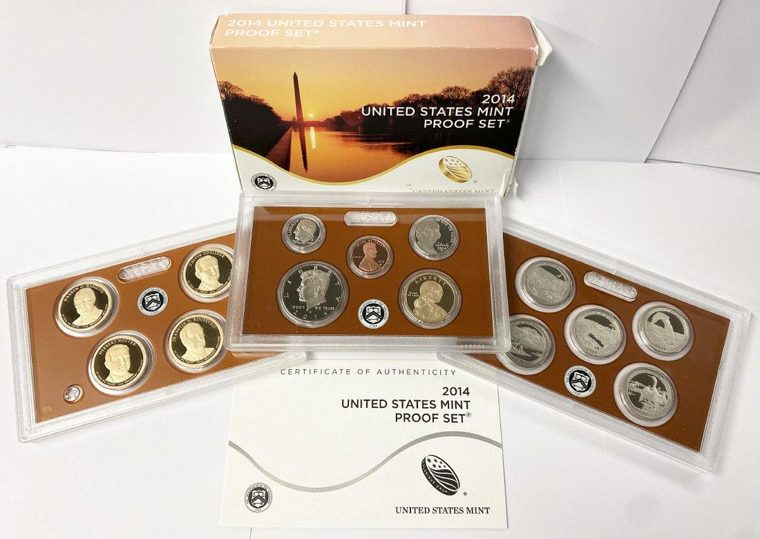 2014 United States Mint 14-Coins Proof Set w/ Box & COA (1 of 2)