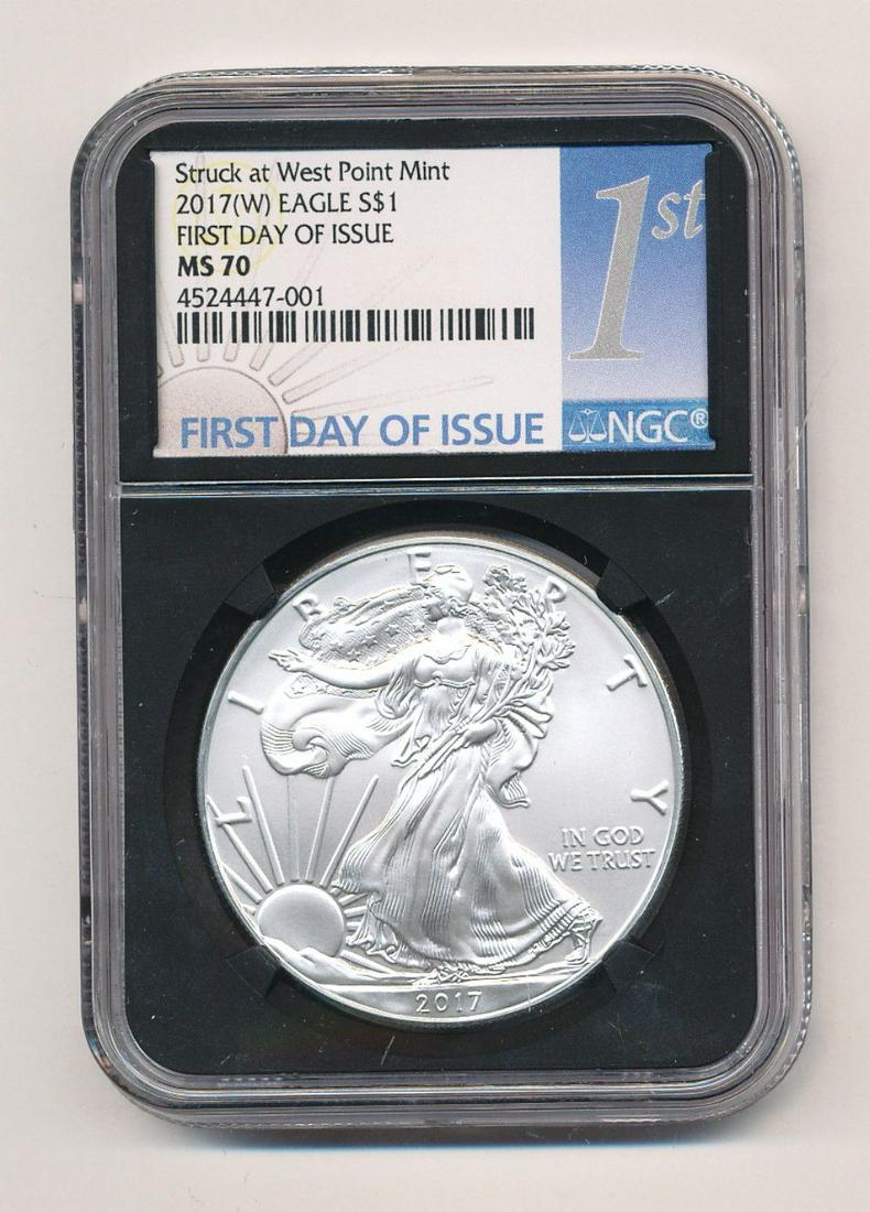 2017-W American Silver Eagle NGC MS70 1st Day of Issue (1 of 2)