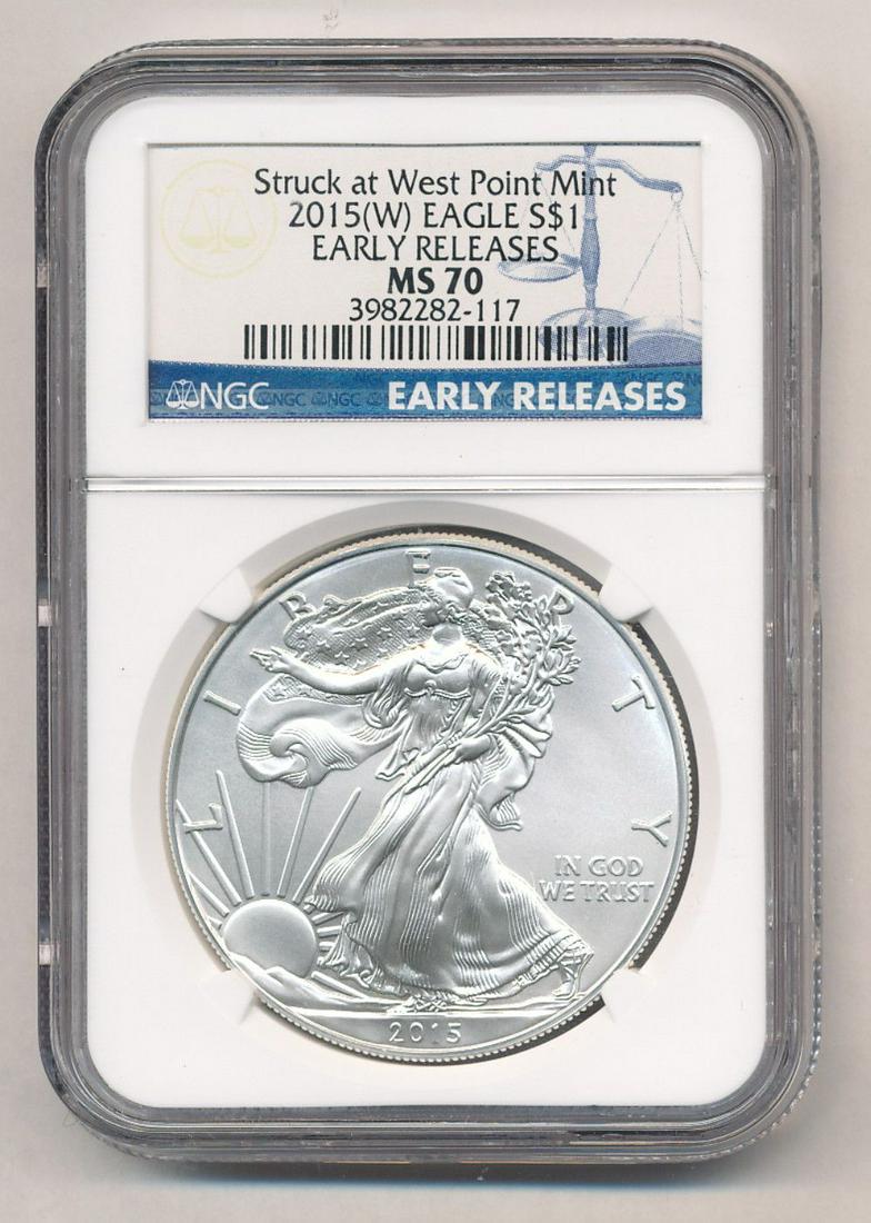 2015-W American Silver Eagle NGC MS70 Early Releases (1 of 2)