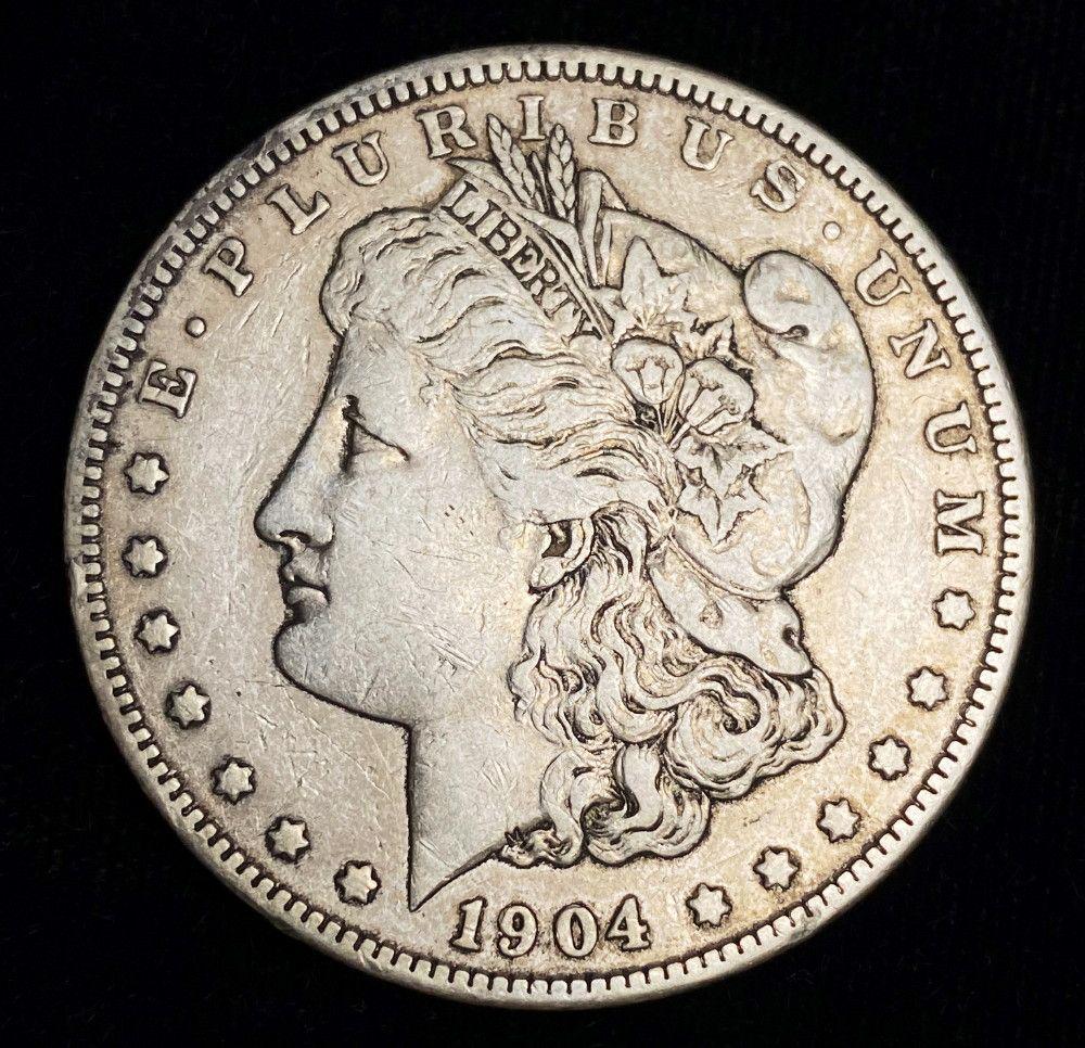 1904-P Morgan Silver Dollar VF (1 of 2)