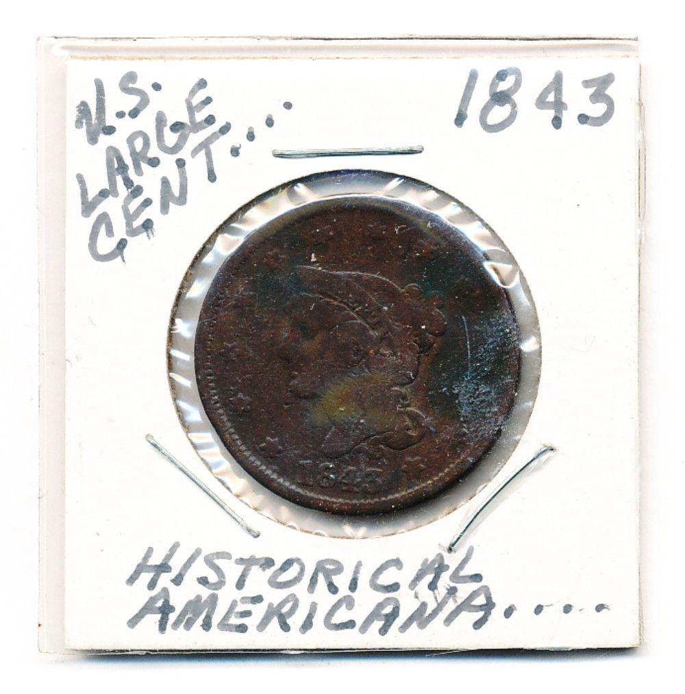 1843 Liberty Head Copper Large Cent (1 of 2)