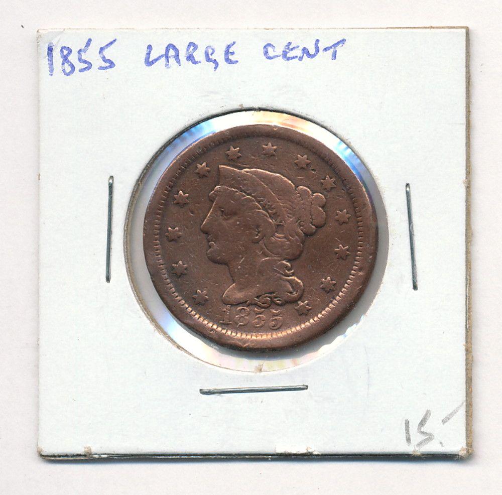 1855 Liberty Head Copper Large Cent (1 of 2)