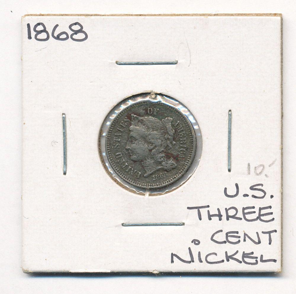 1868 Liberty Three Cent Nickel (1 of 2)