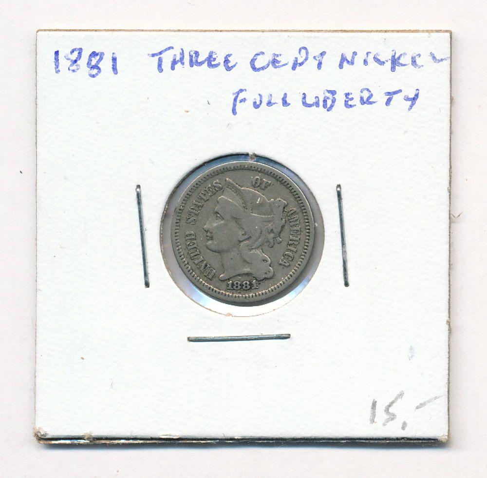 1881 Liberty Three Cent Nickel (1 of 2)