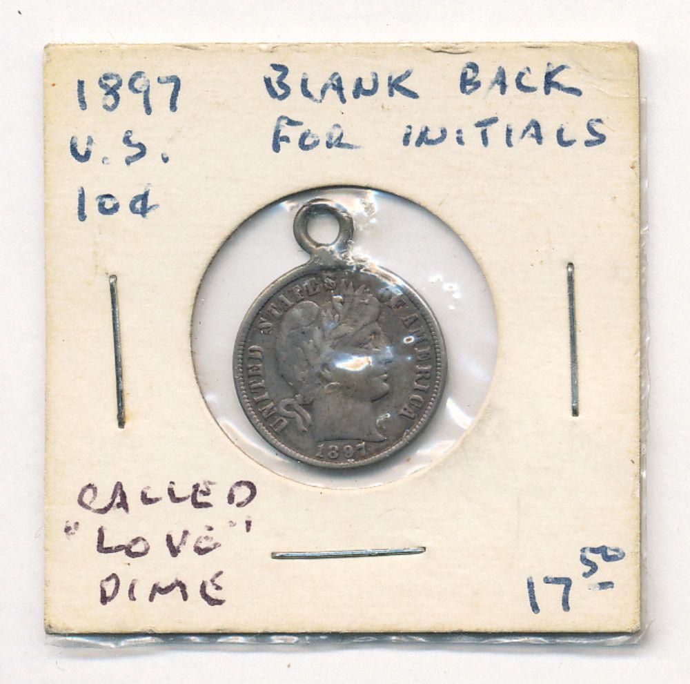 1897 Barber Silver Dime Blank Back Pendant Bezel (1 of 2)