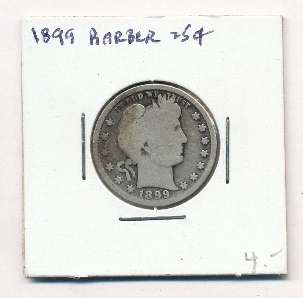 1899 Barber Silver Quarter (1 of 2)