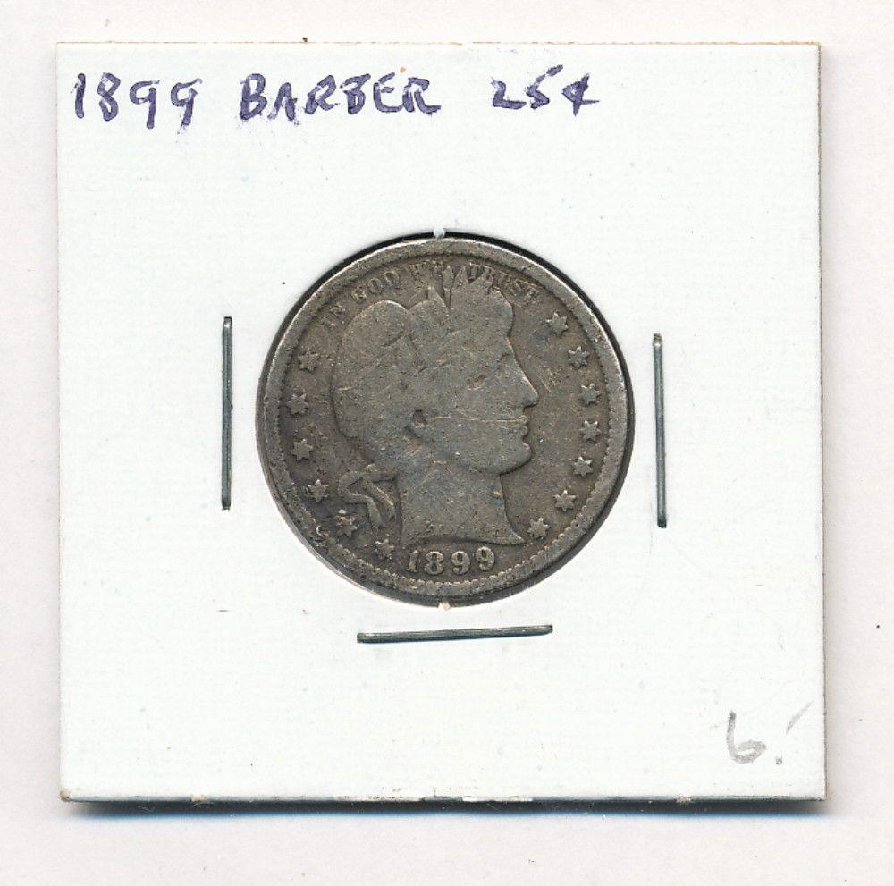 1899 Barber Silver Quarter (1 of 2)