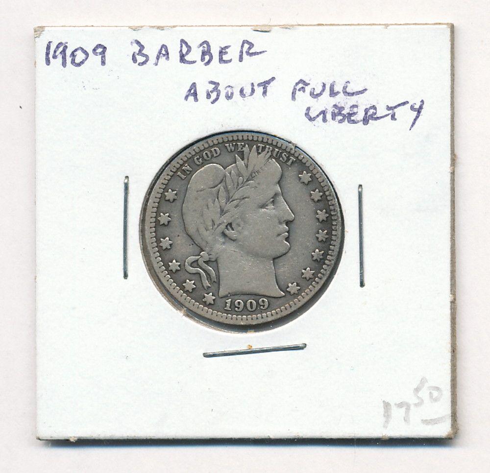 1909 Barber Silver Quarter (1 of 2)