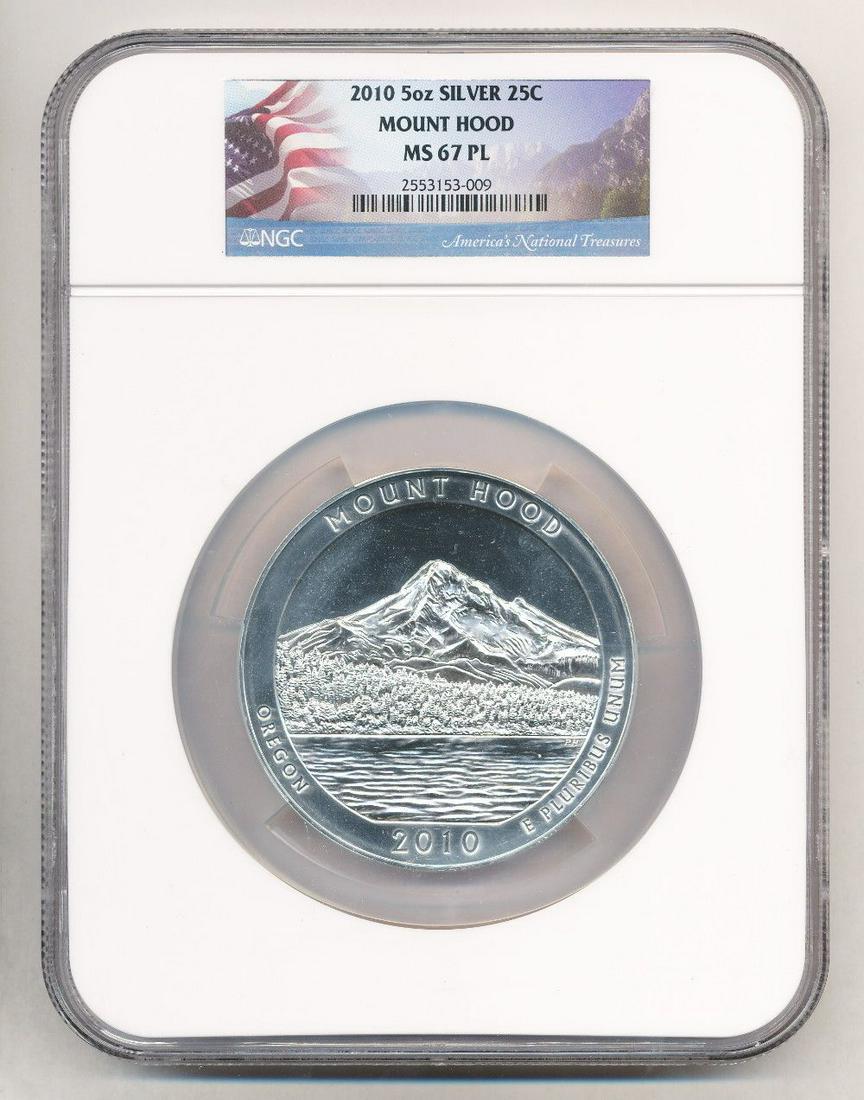 2010 Mount Hood Oregon ATB 5 oz Silver NGC MS67 (1 of 5)