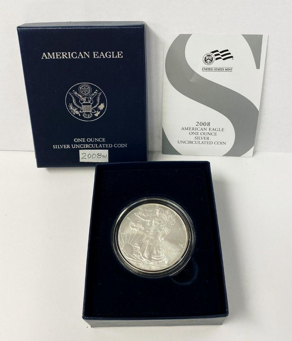 Burnished American Silver Eagle 2008-W (1 of 3)