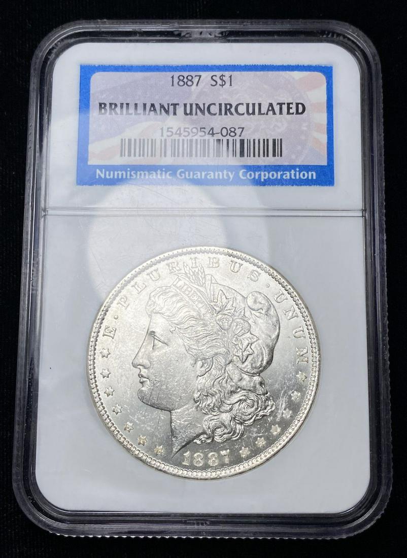 1887 1 oz Morgan Silver Dollar NGC Brilliant UNC (1 of 2)