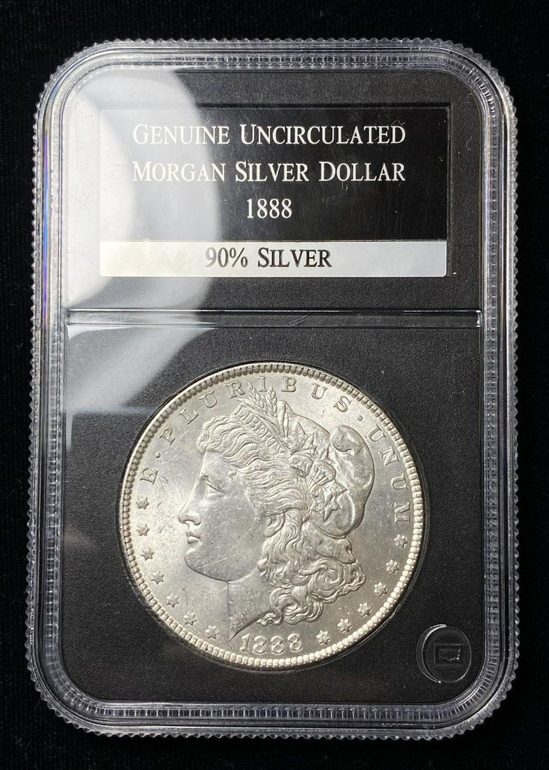 1888 1 oz PCS Morgan Silver Dollar Genuine UNC (1 of 2)