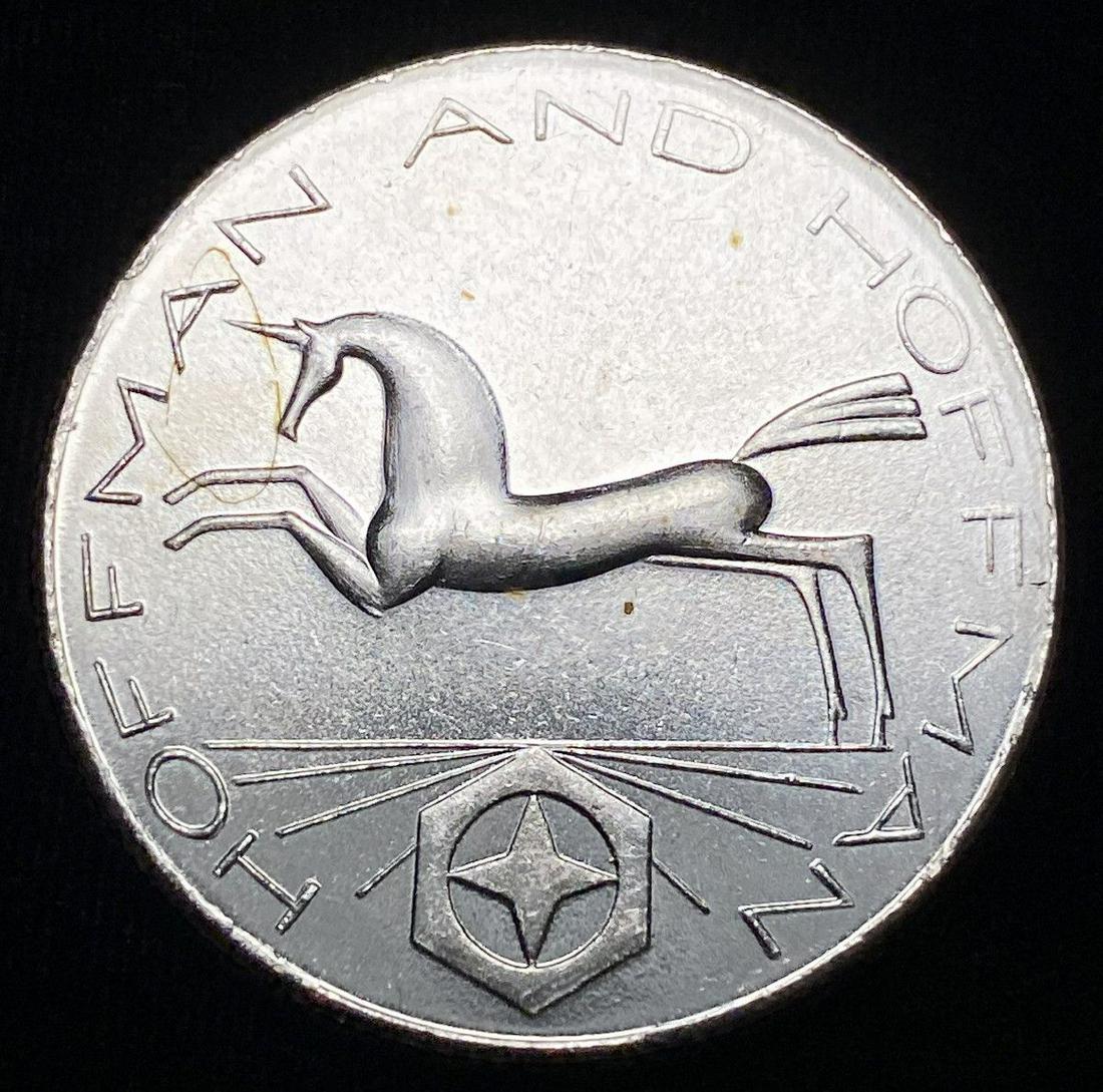 Vintage 1981-S Hoffman + Hoffman 1oz .999 Silver Round: Winner shall receive the exact silver round shown here. (ML/LP)