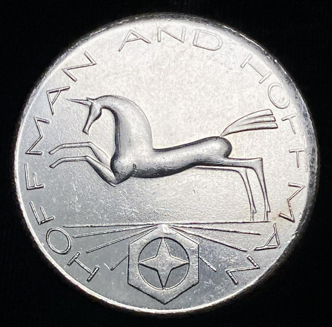 Vintage 1981-S Hoffman + Hoffman 1oz .999 Silver Round: Winner shall receive the exact silver round shown here. (ML/LP)