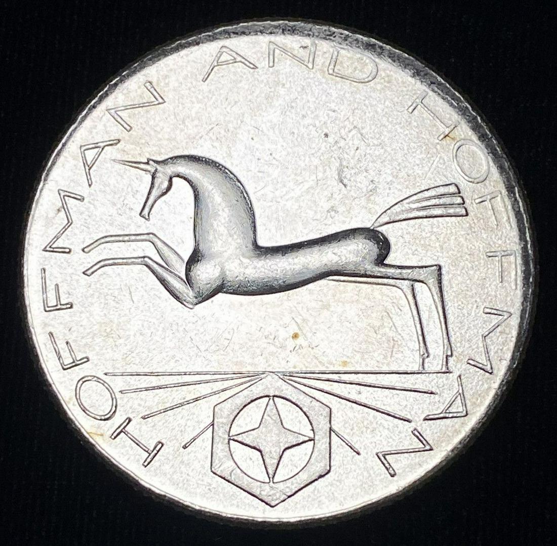 Vintage 1981-S Hoffman + Hoffman 1oz .999 Silver Round: Winner shall receive the exact silver round shown here. (ML/LP)