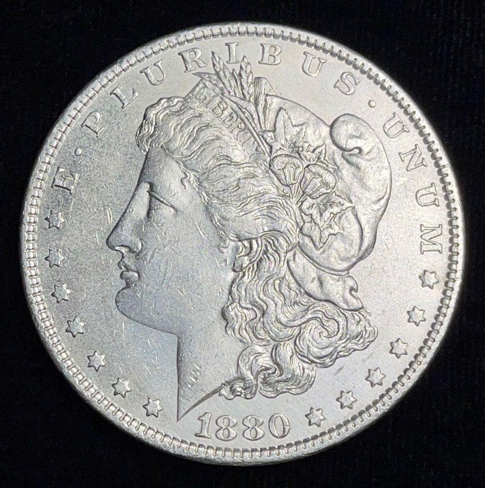1880-O Morgan Silver Dollar AU (1 of 2)