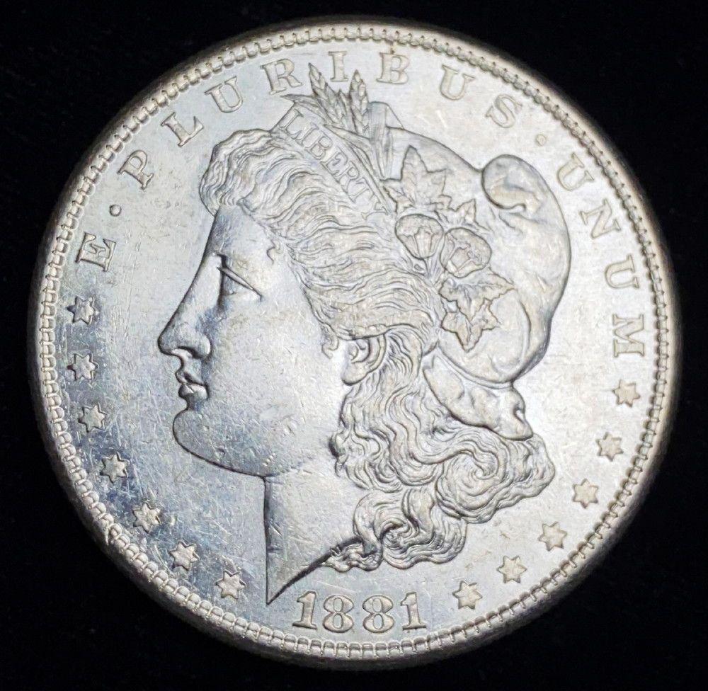 1881-O Morgan Silver Dollar AU (1 of 2)