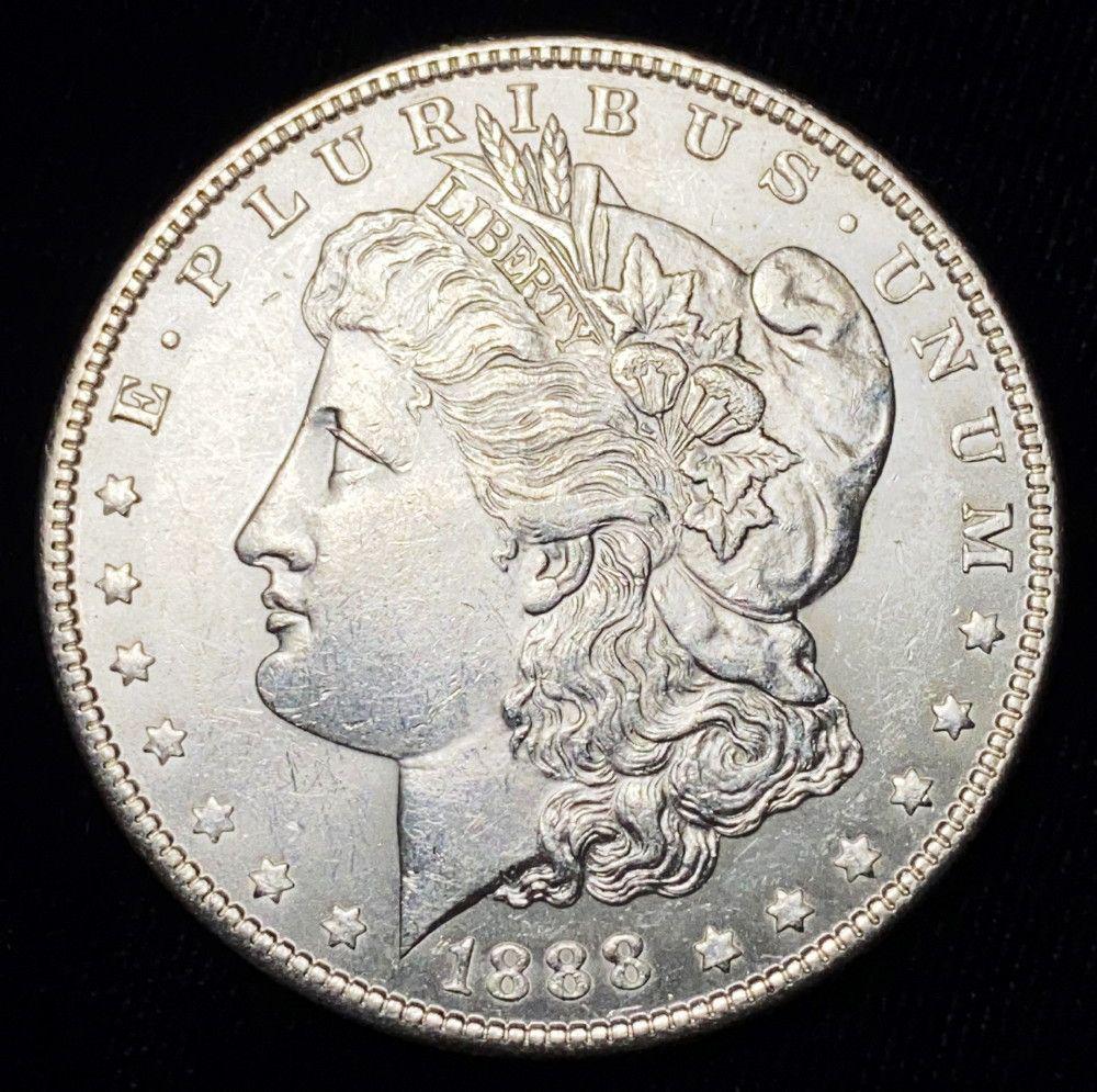 1888 Morgan Silver Dollar MS62: Winner shall receive the exact coin shown here. (EM/ UB)