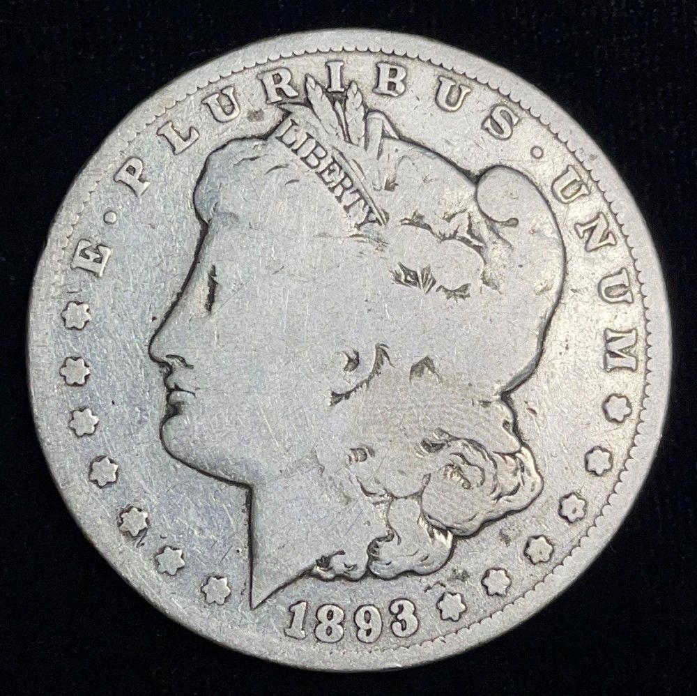 1893-CC Carson City Morgan Silver Dollar VG (1 of 2)