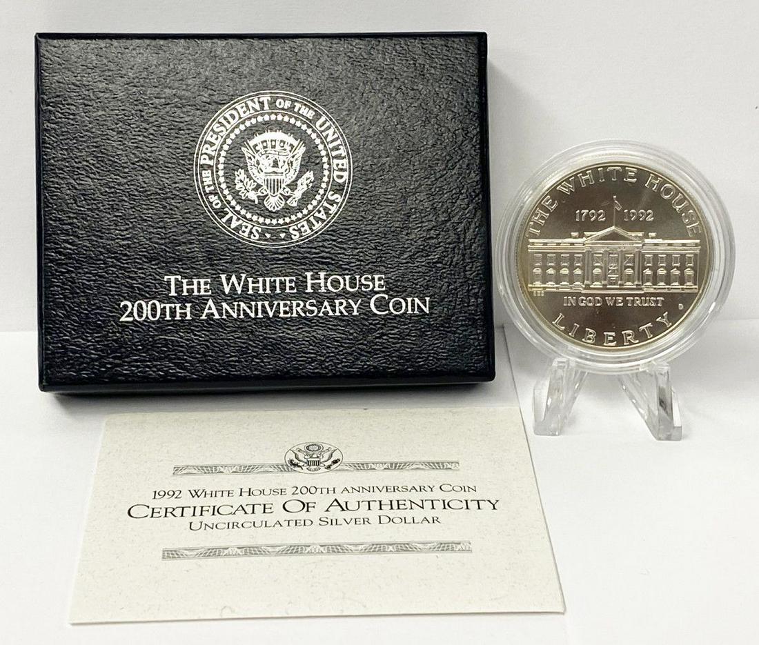 1992 US Mint White House 200th Anniv. Coin w/ Box & COA (1 of 3)