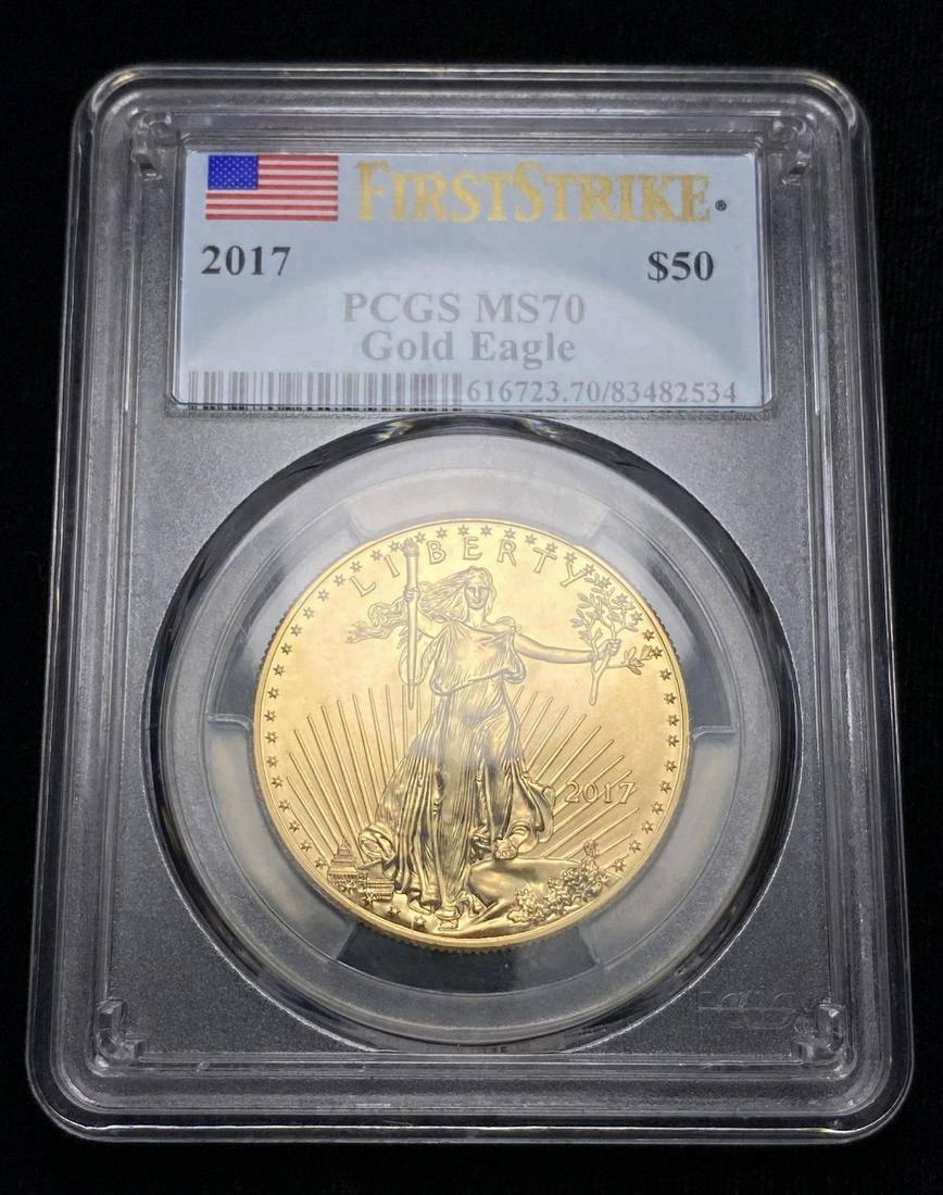 2017 1 oz $50 Gold Eagle PCGS MS70 First Strike (1 of 2)