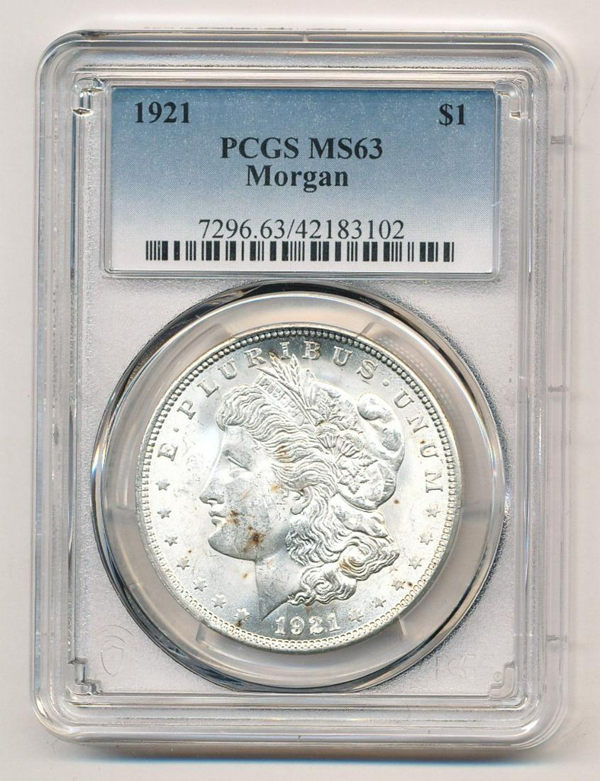 1921 Morgan Silver Dollar PCGS MS64 (1 of 2)