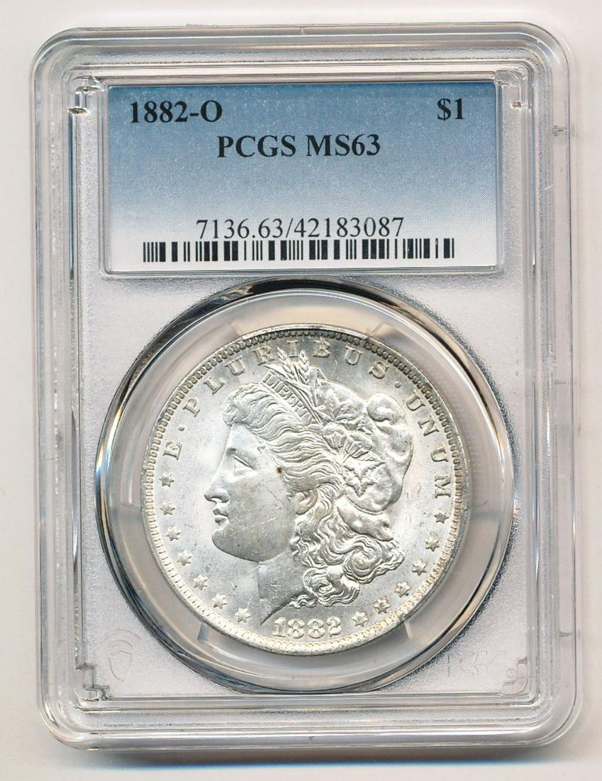 1882-O Morgan Silver Dollar PCGS MS63 (1 of 2)