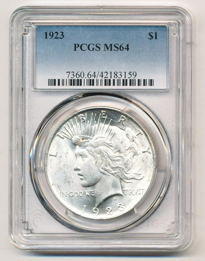 1923 Peace Silver Dollar PCGS MS64 (1 of 2)
