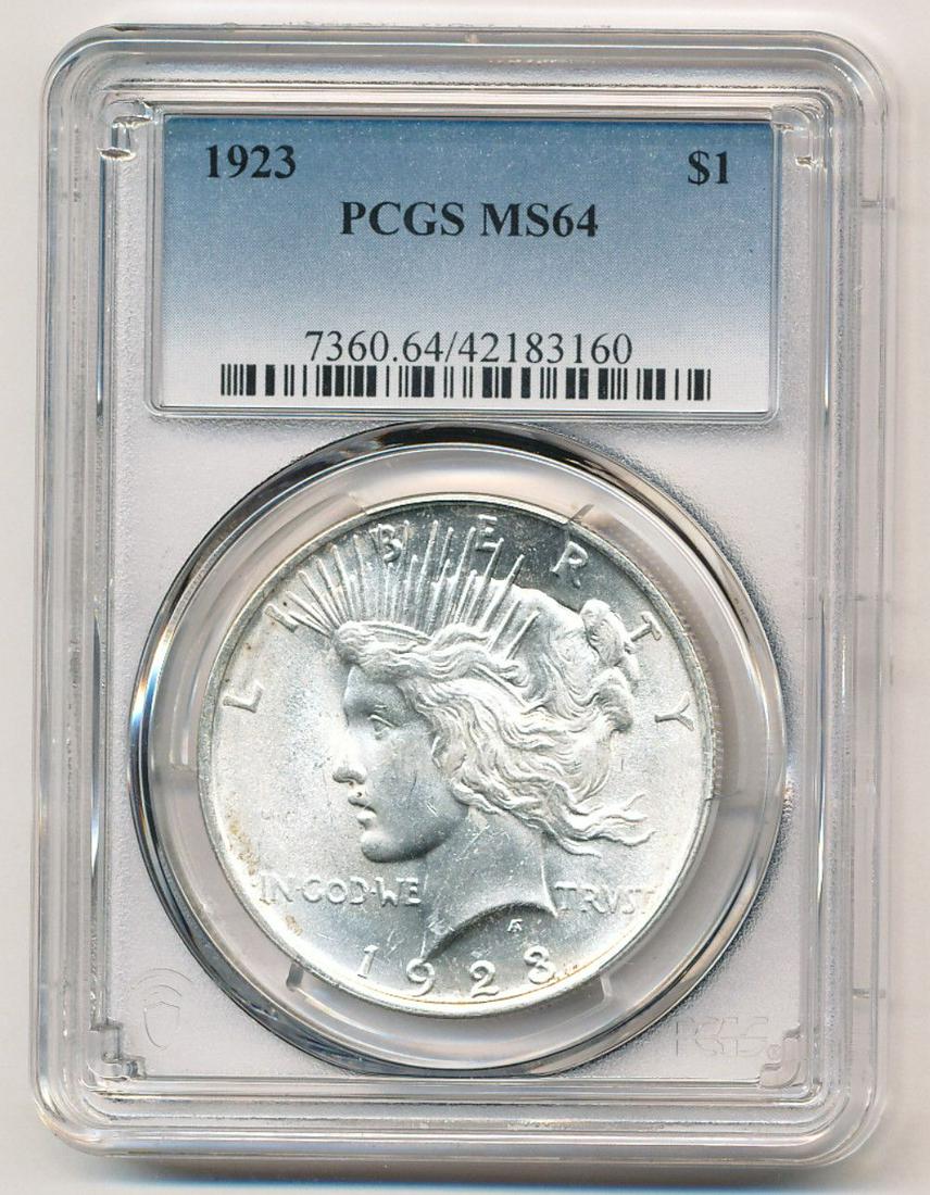 1923 Peace Silver Dollar PCGS MS64 (1 of 2)