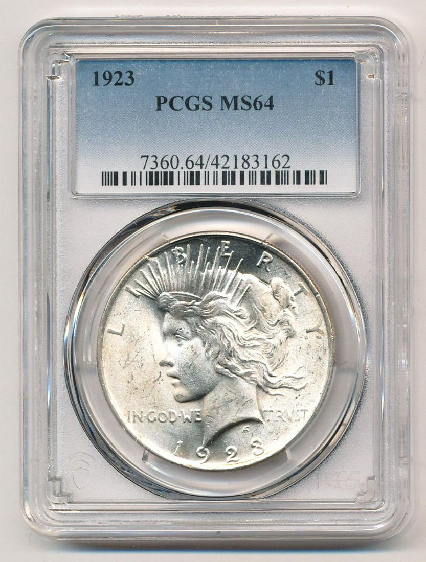 1923 Peace Silver Dollar PCGS MS64 (1 of 2)