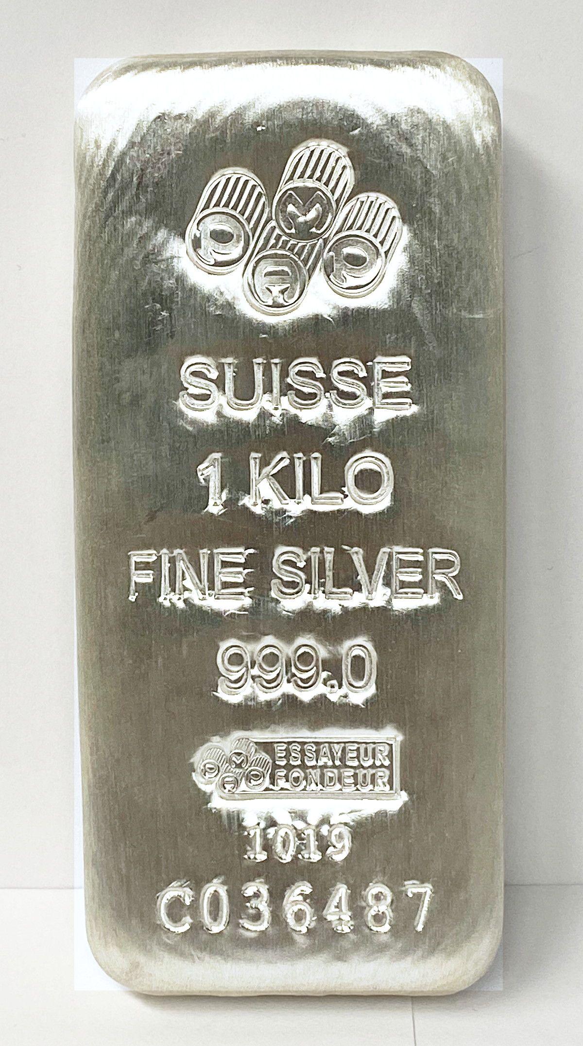 Pamp 1 Kilo Fine Silver Suisse Bar (1 of 5)