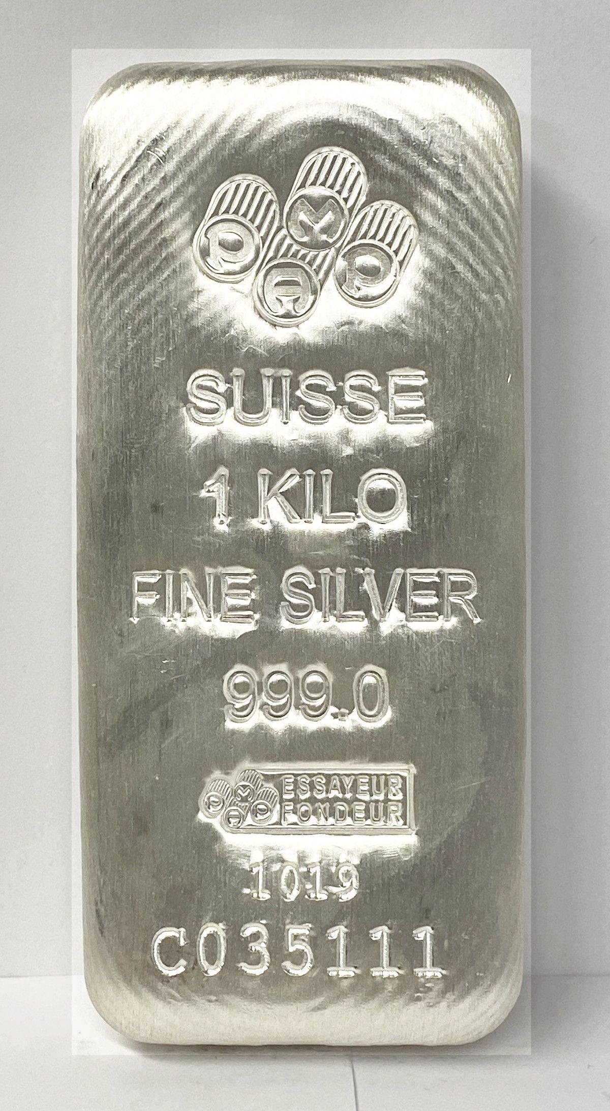 Pamp 1 Kilo Fine Silver Suisse Bar (1 of 5)