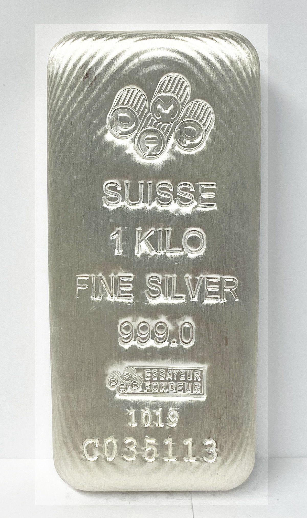 Pamp 1 Kilo Fine Silver Suisse Bar (1 of 5)