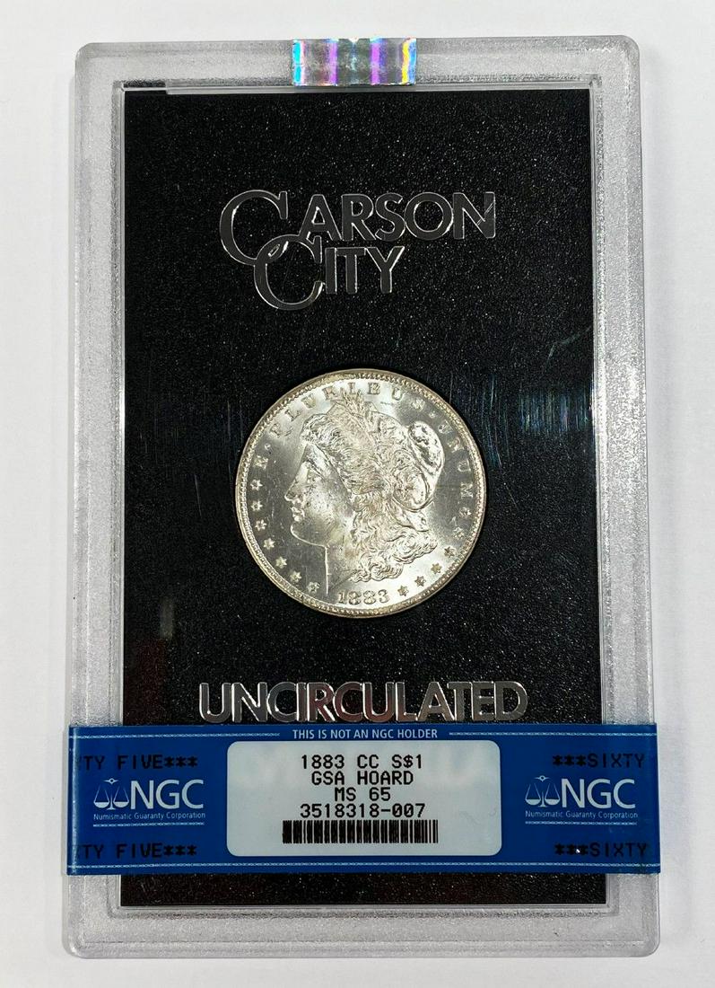 1883-CC Carson City GSA MS65 No Box/No Paper: Winner shall receive the exact item shown here. (ML/PRB)