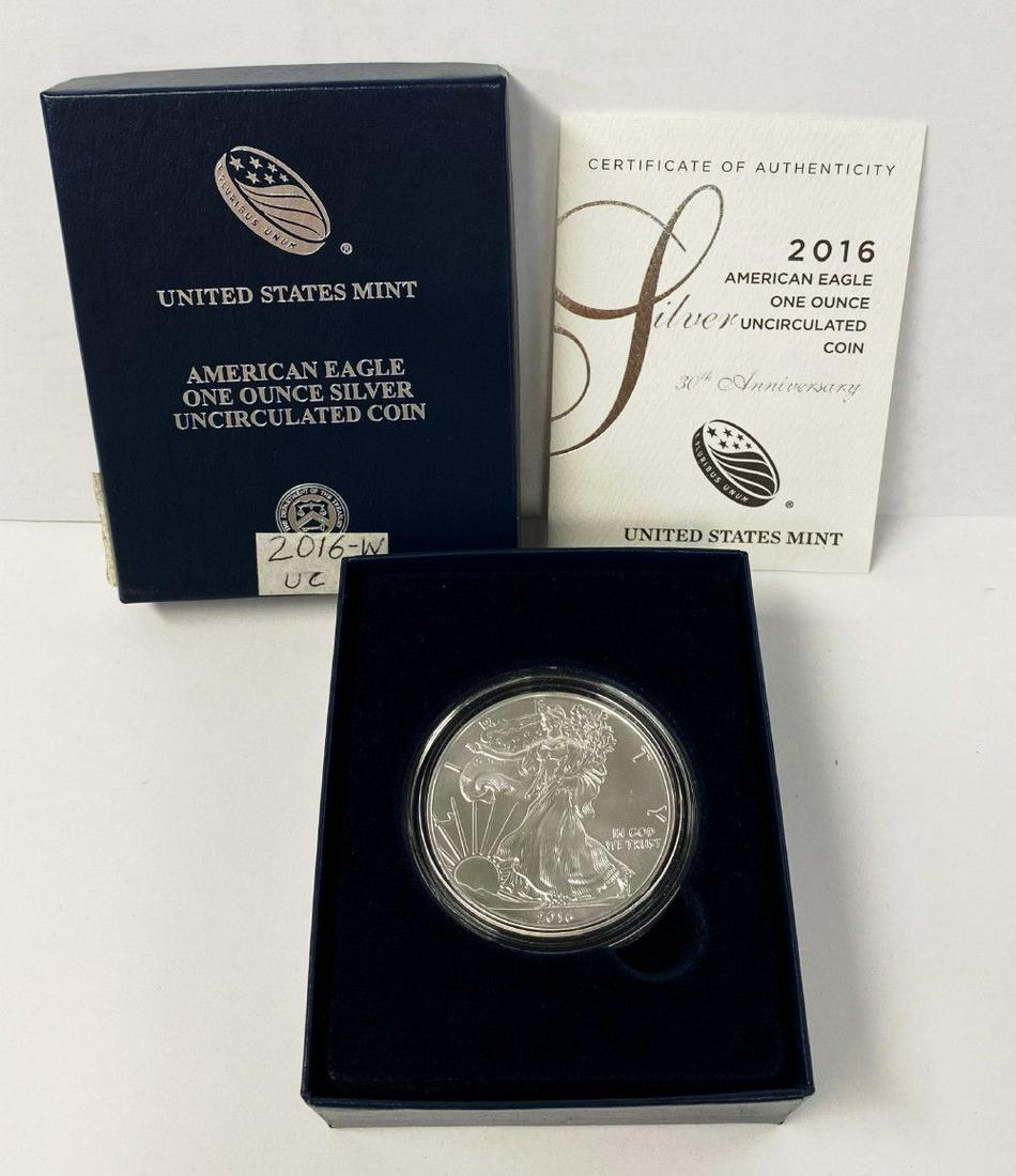 Burnished American Silver Eagle 2016-W (1 of 3)