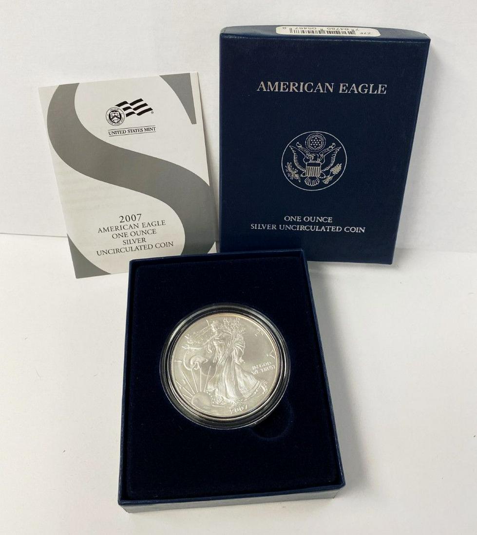 Burnished American Silver Eagle 2007-W (1 of 3)