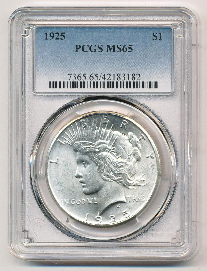 1925 Peace Silver Dollar PCGS MS65 (1 of 2)
