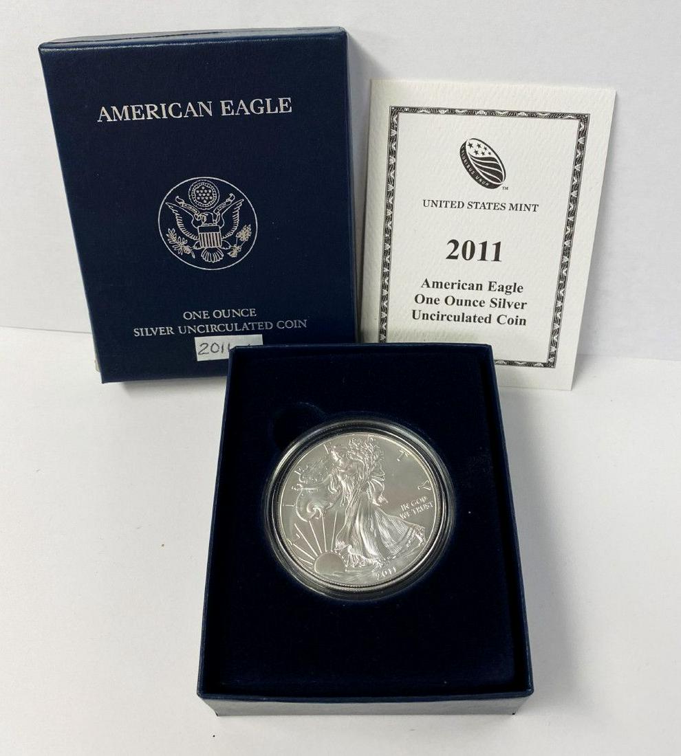 Burnished American Silver Eagle 2011-W (1 of 3)
