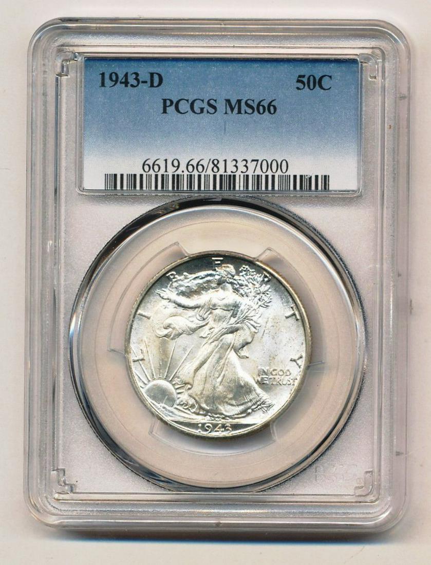 1943-D Walking Liberty Half Dollar PCGS MS66 (1 of 5)