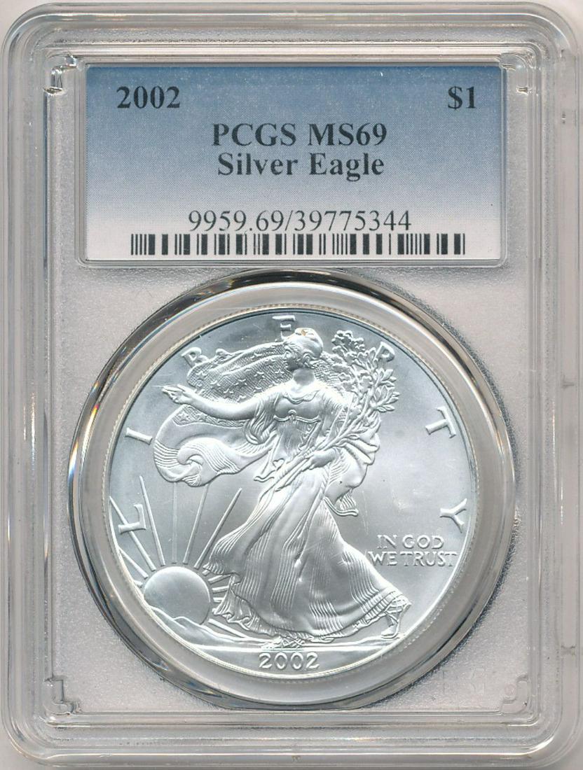 2002 American Silver Eagle PCGS MS69 (1 of 4)